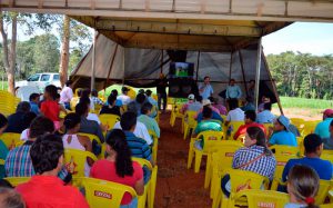 O evento foi realizado na propriedade do produtor rural Ângelo Pinto da Silva.